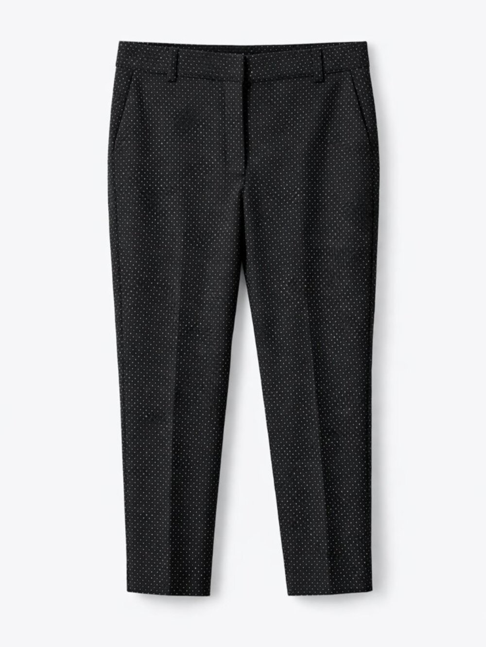 H&M Women’s Slim‑Fit Pants | Black w/ White Dot Pattern | Size 4